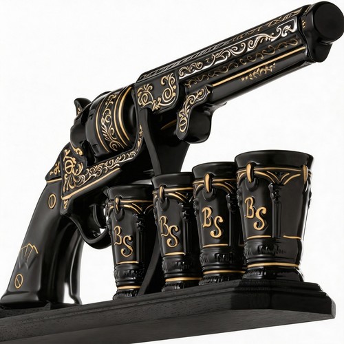 Ceramic decanter set 17oz - ceramic, with