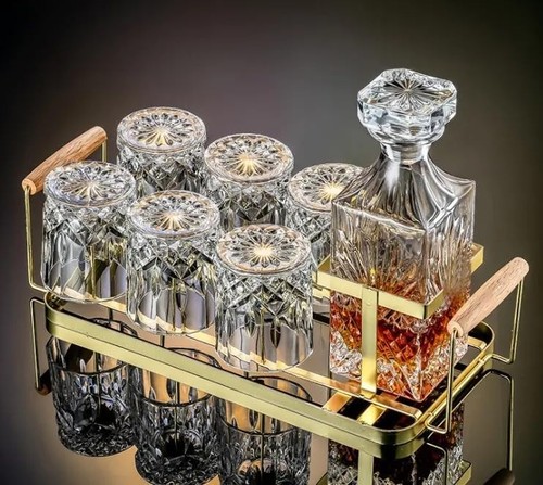 Whisky decanter gift set with - decanter,