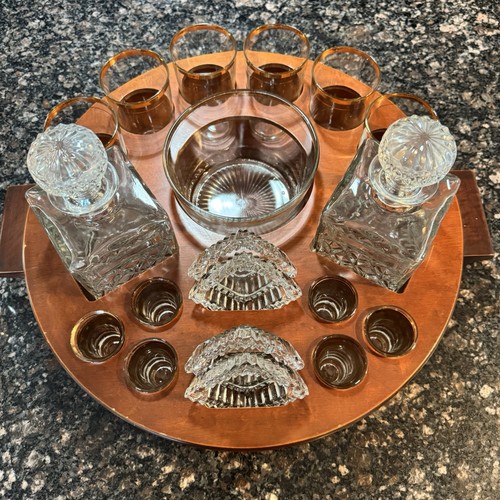 Vtg bar set - shot, glasses